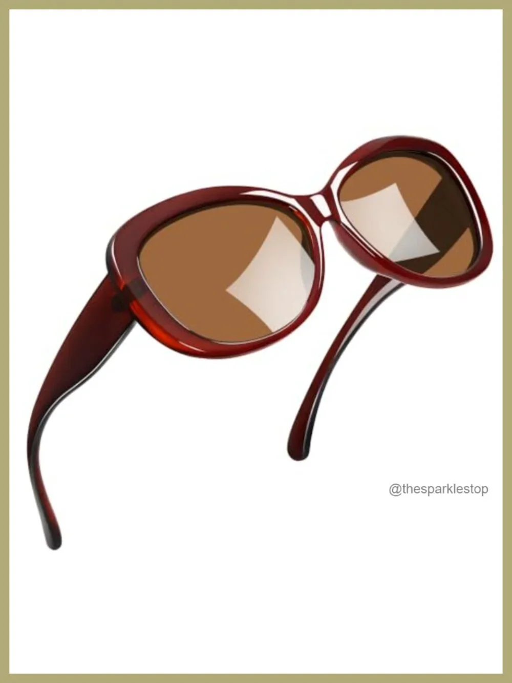 Oversized Retro Butterfly Sunglasses for Women, Polarized UV Protection,
